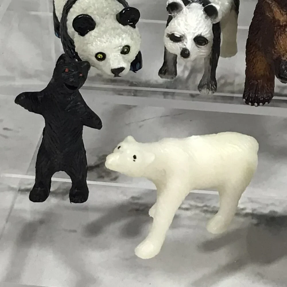 Bears Figures Collection of Animals Lot of 11 White‎ Black Brown Assorted